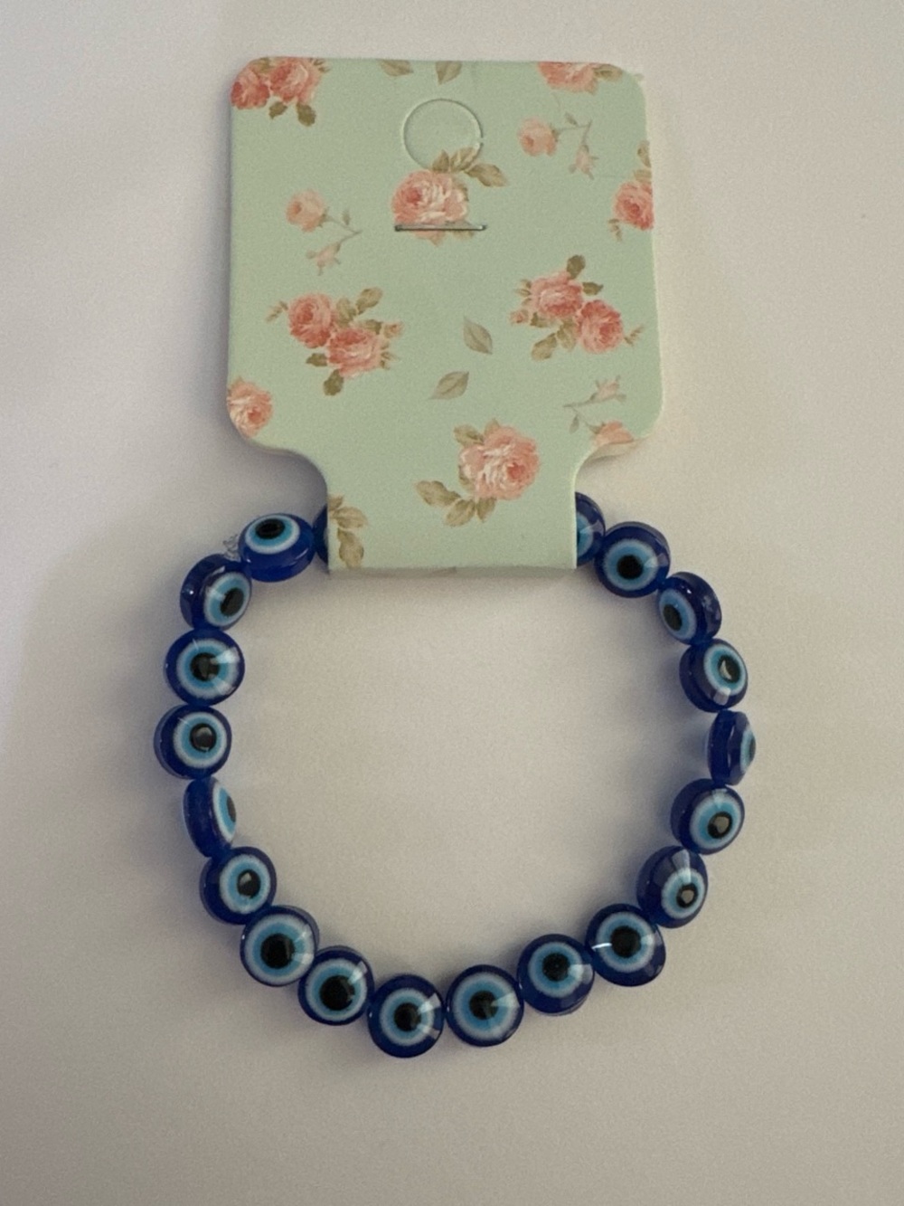 Blue Evil Eye Bead Stretch Bracelet - Women Accessories